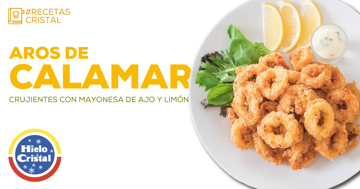Aros de Calamar crujientes con mayonesa de ajo y limón