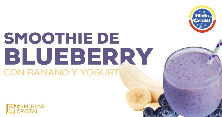 Smoothie de Banano y Blueberry con Yogurt | RecetasCristal