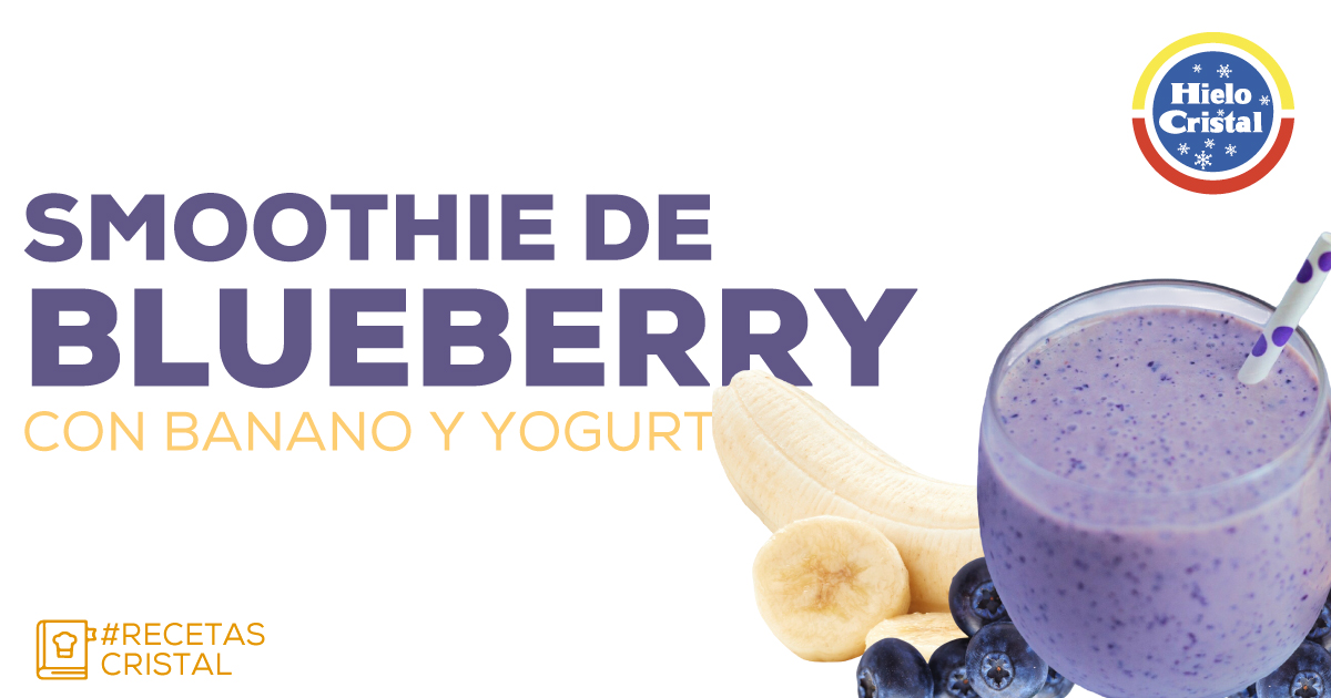 Smoothie de Banano y Blueberry con Yogurt | RecetasCristal