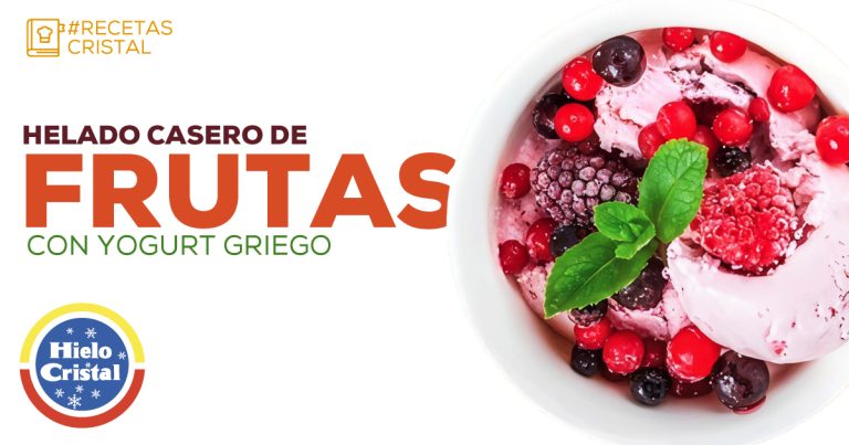 Helado Casero de Frutas con Yogurt Griego | #RecetasCristal