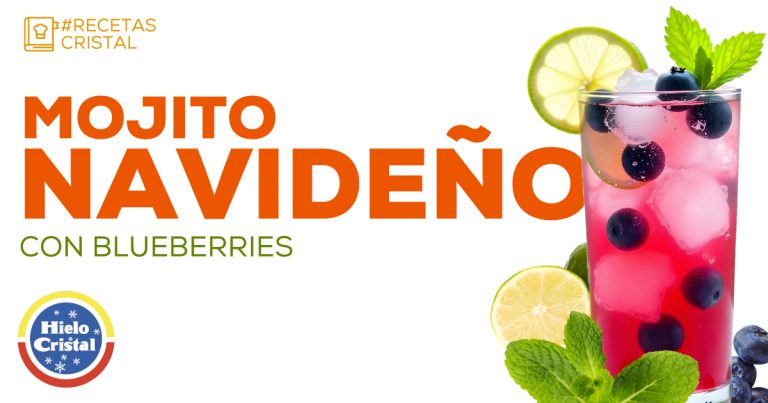 Mojito Navideño con Blueberries | #RecetasCristal